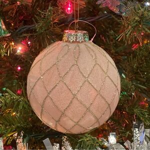 Dillard’s Trimsetter Sandy Peachy Tan Coastal Glass Ornaments